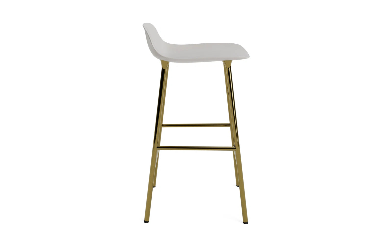 Form Barstuhl 65 cm Messing Warmes grau in  präsentiert im Onlineshop von KAQTU Design AG. Barstuhl ist von Normann Copenhagen