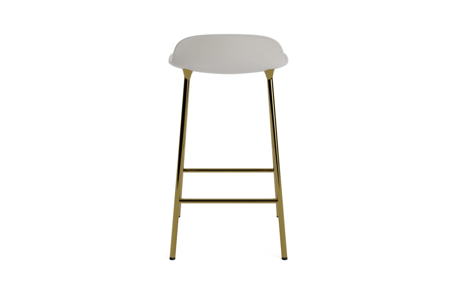 Form Barstuhl 65 cm Messing Warmes grau in  präsentiert im Onlineshop von KAQTU Design AG. Barstuhl ist von Normann Copenhagen