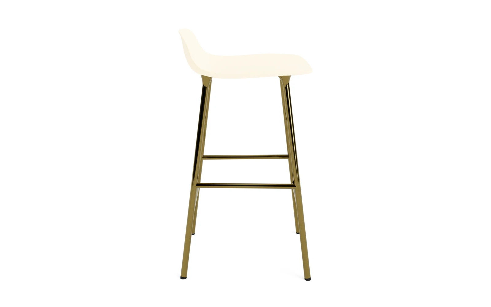 Form Barstuhl 65 cm Messing Creme in  präsentiert im Onlineshop von KAQTU Design AG. Barstuhl ist von Normann Copenhagen