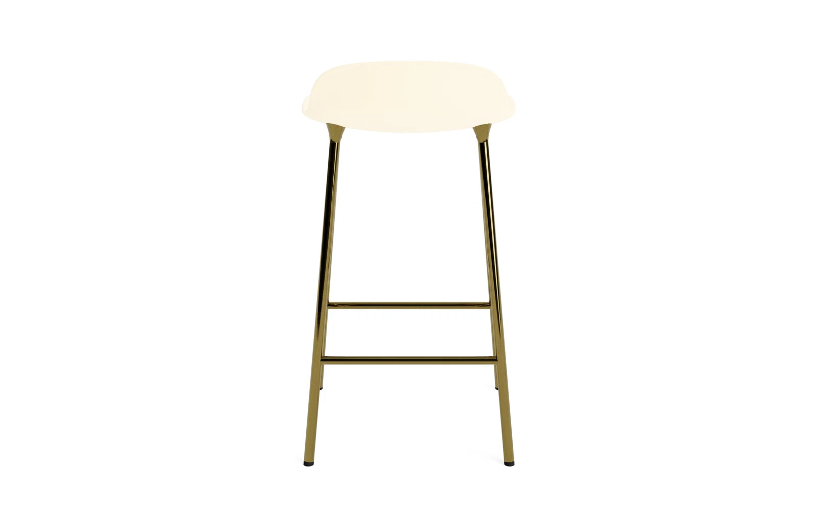 Form Barstuhl 65 cm Messing Creme in  präsentiert im Onlineshop von KAQTU Design AG. Barstuhl ist von Normann Copenhagen
