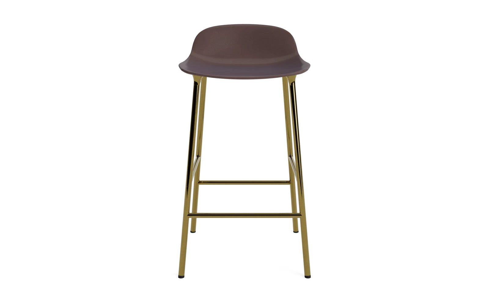 Form Barstuhl 65 cm Messing Braun in  präsentiert im Onlineshop von KAQTU Design AG. Barstuhl ist von Normann Copenhagen