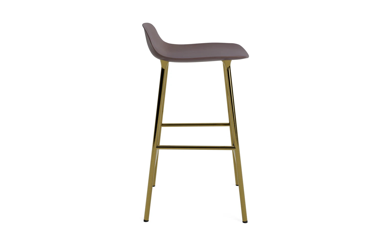 Form Barstuhl 65 cm Messing Braun in  präsentiert im Onlineshop von KAQTU Design AG. Barstuhl ist von Normann Copenhagen