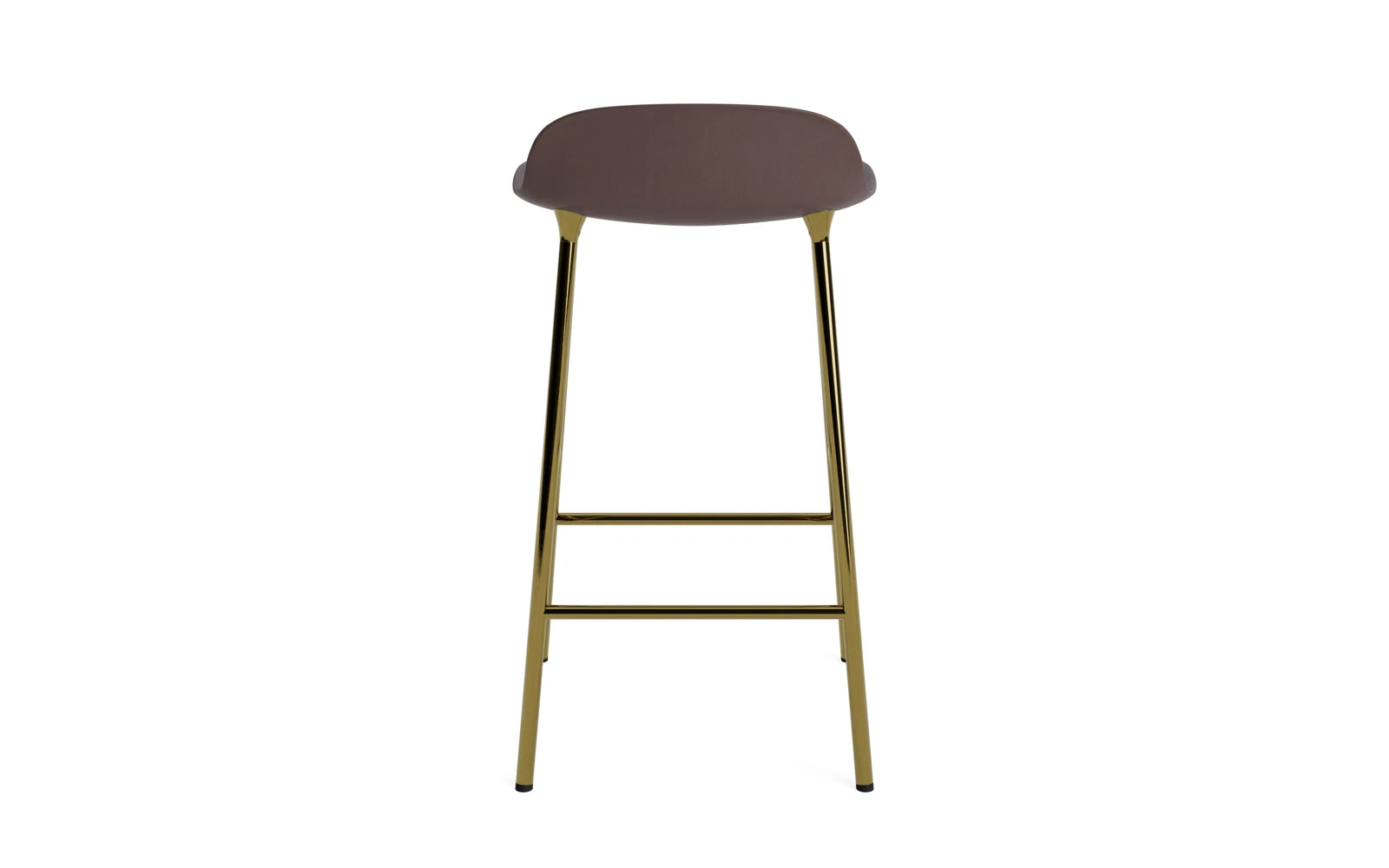 Form Barstuhl 65 cm Messing Braun in  präsentiert im Onlineshop von KAQTU Design AG. Barstuhl ist von Normann Copenhagen