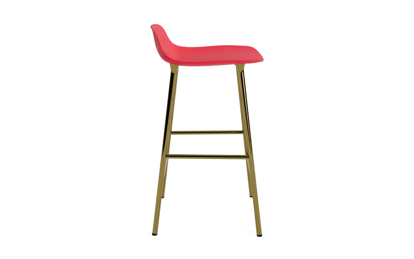 Form Barstuhl 65 cm Messing Leuchtendes Rot in  präsentiert im Onlineshop von KAQTU Design AG. Barstuhl ist von Normann Copenhagen