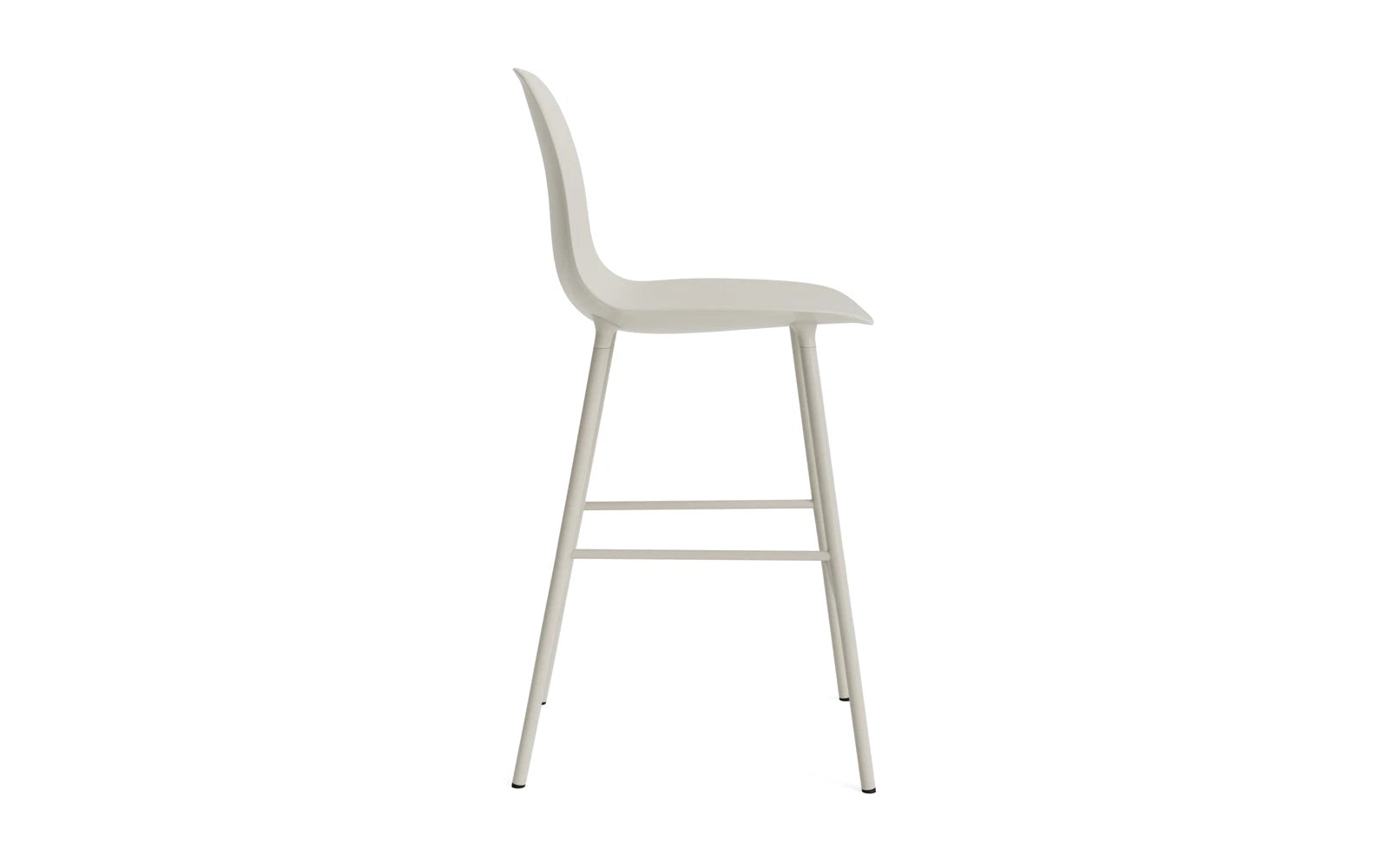 Form Barstuhl 65 cm Stahl/ Hellgrau in  präsentiert im Onlineshop von KAQTU Design AG. Barstuhl ist von Normann Copenhagen