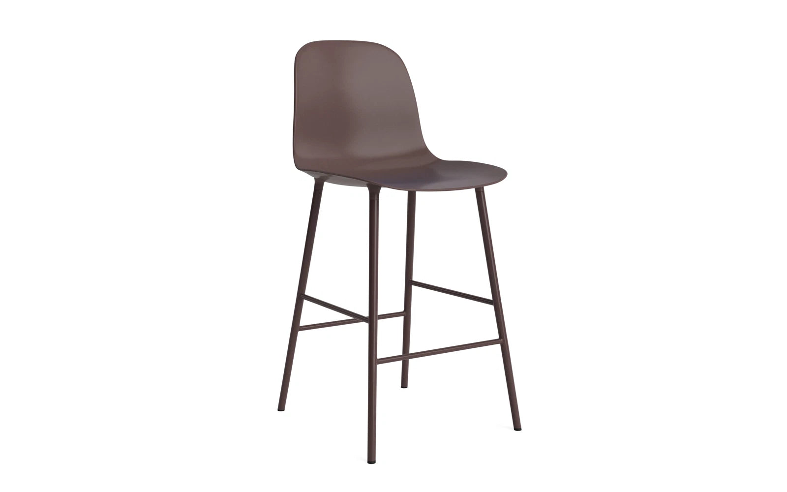 Form Barstuhl 65 cm Stahl/ Braun in  präsentiert im Onlineshop von KAQTU Design AG. Barstuhl ist von Normann Copenhagen