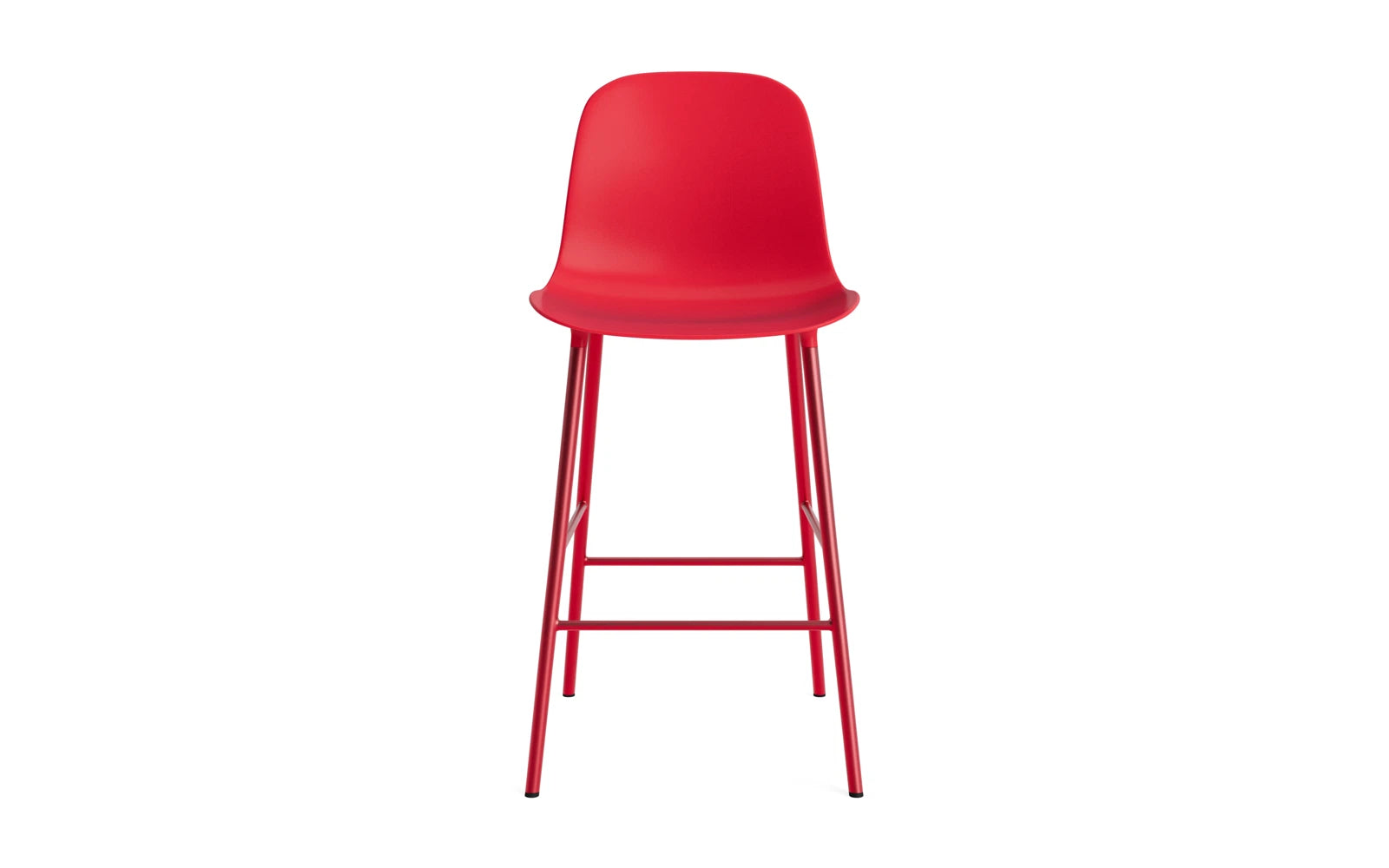 Form Barstuhl 65 cm Stahl/ Leuchtendes rot in  präsentiert im Onlineshop von KAQTU Design AG. Barstuhl ist von Normann Copenhagen