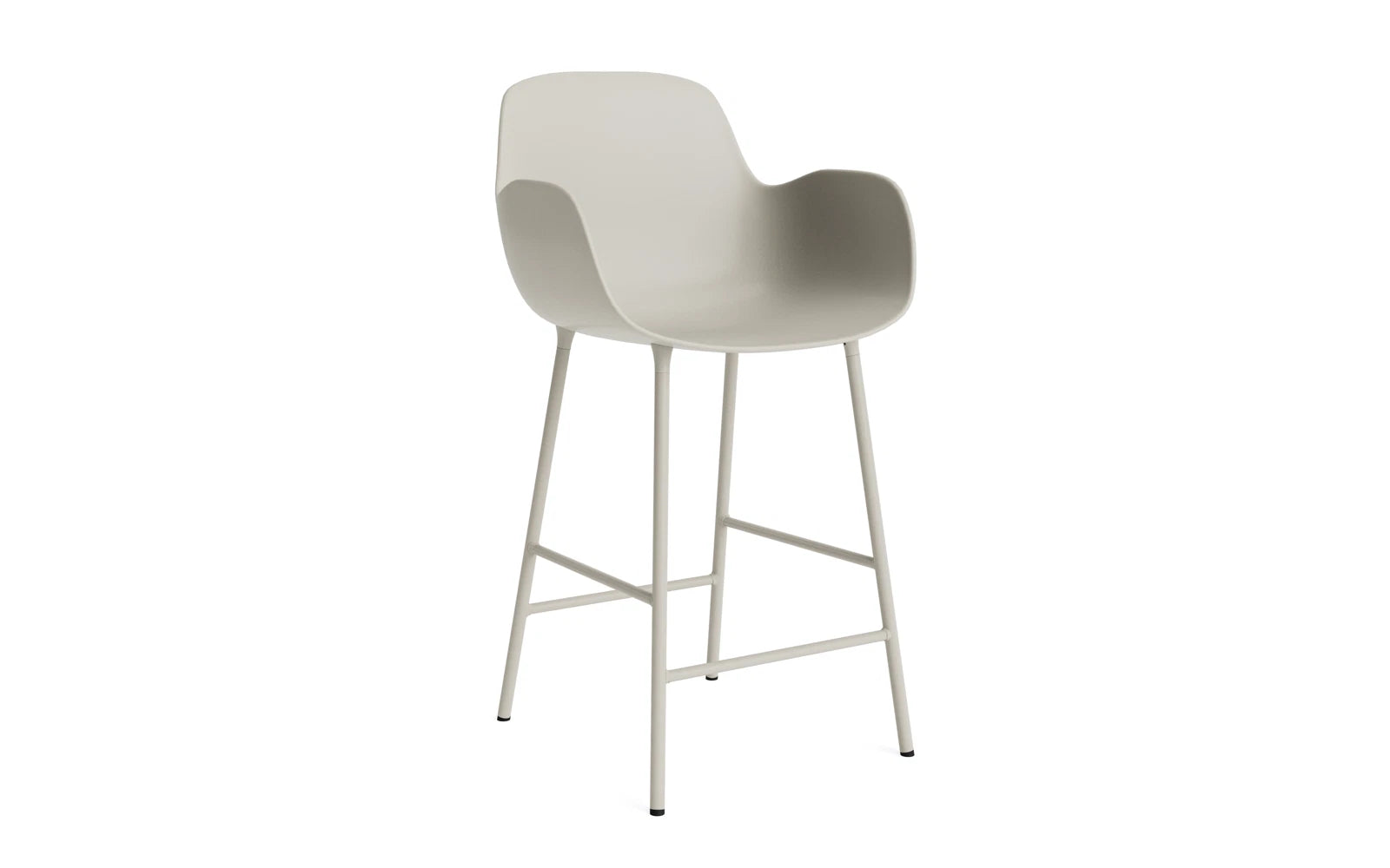 Form Barstuhl mit Armlehne 65 cm Stahl/Hellgrau in  präsentiert im Onlineshop von KAQTU Design AG. Barstuhl ist von Normann Copenhagen