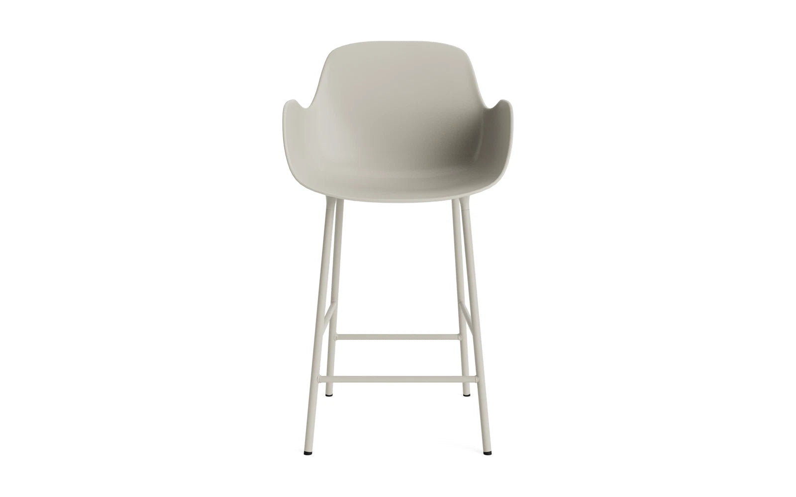Form Barstuhl mit Armlehne 65 cm Stahl/Hellgrau in  präsentiert im Onlineshop von KAQTU Design AG. Barstuhl ist von Normann Copenhagen