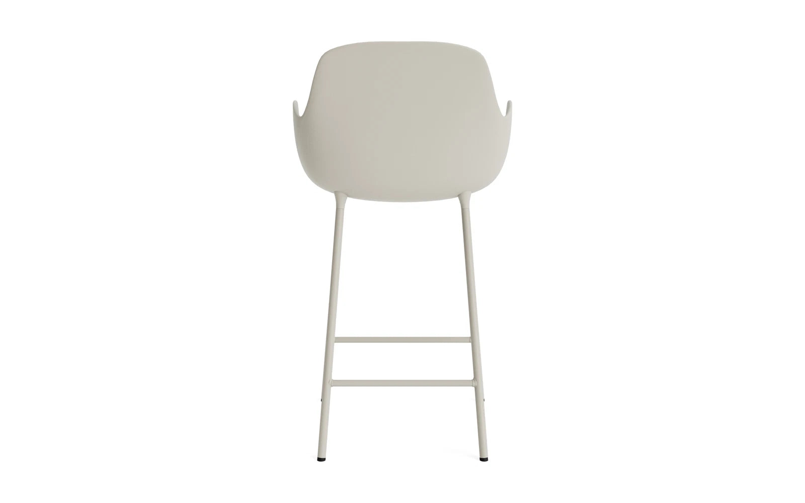 Form Barstuhl mit Armlehne 65 cm Stahl/Hellgrau in  präsentiert im Onlineshop von KAQTU Design AG. Barstuhl ist von Normann Copenhagen