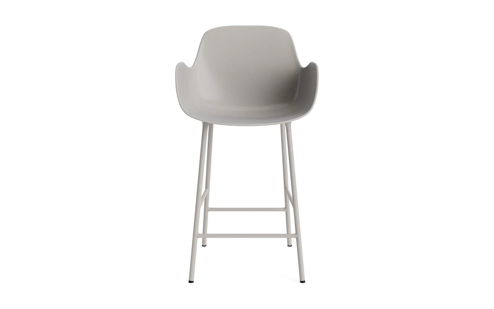 Form Barstuhl mit Armlehne 65 cm Stahl/Warmes grau in  präsentiert im Onlineshop von KAQTU Design AG. Barstuhl ist von Normann Copenhagen