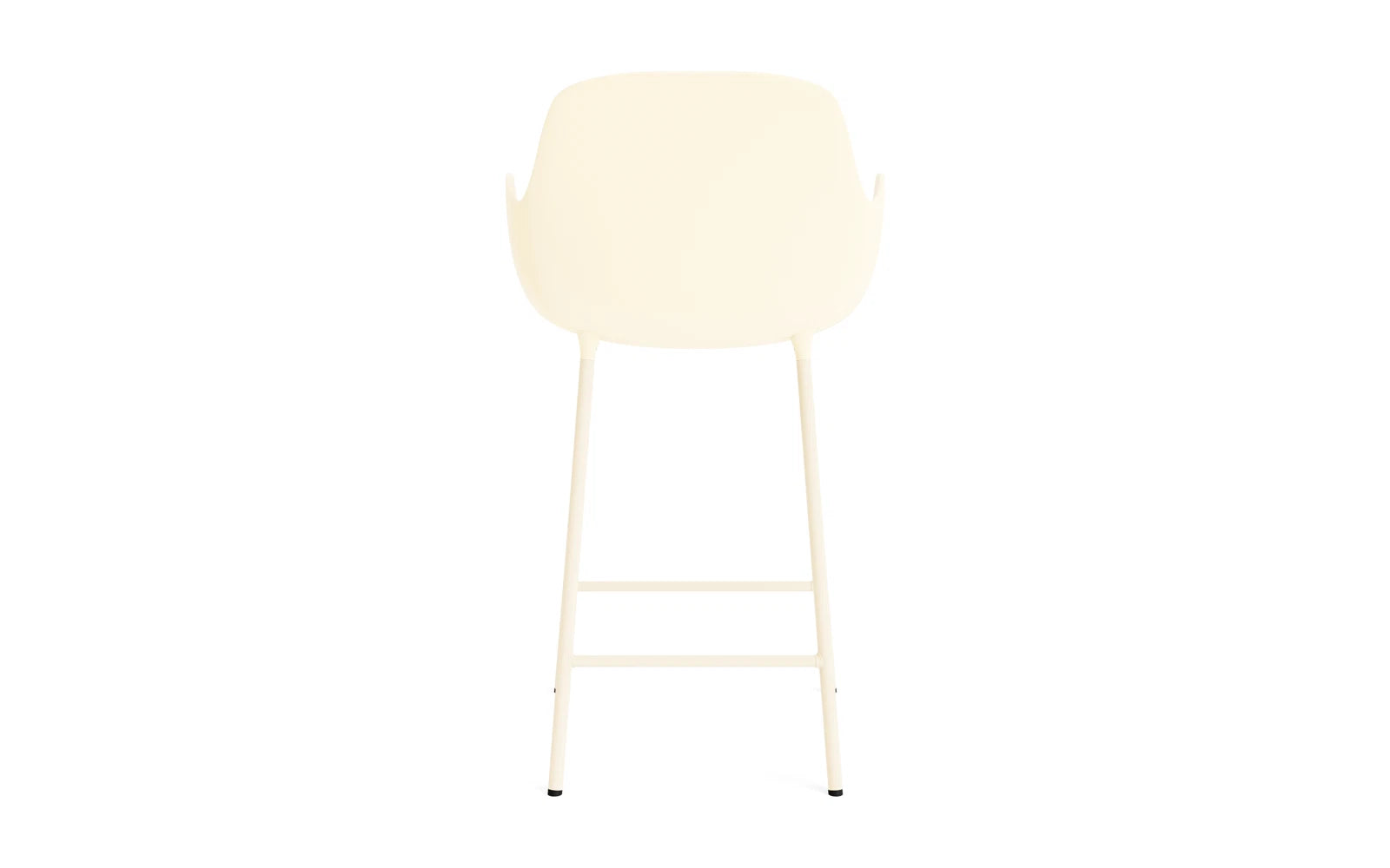 Form Barstuhl mit Armlehne 65 cm Stahl/Creme in  präsentiert im Onlineshop von KAQTU Design AG. Barstuhl ist von Normann Copenhagen