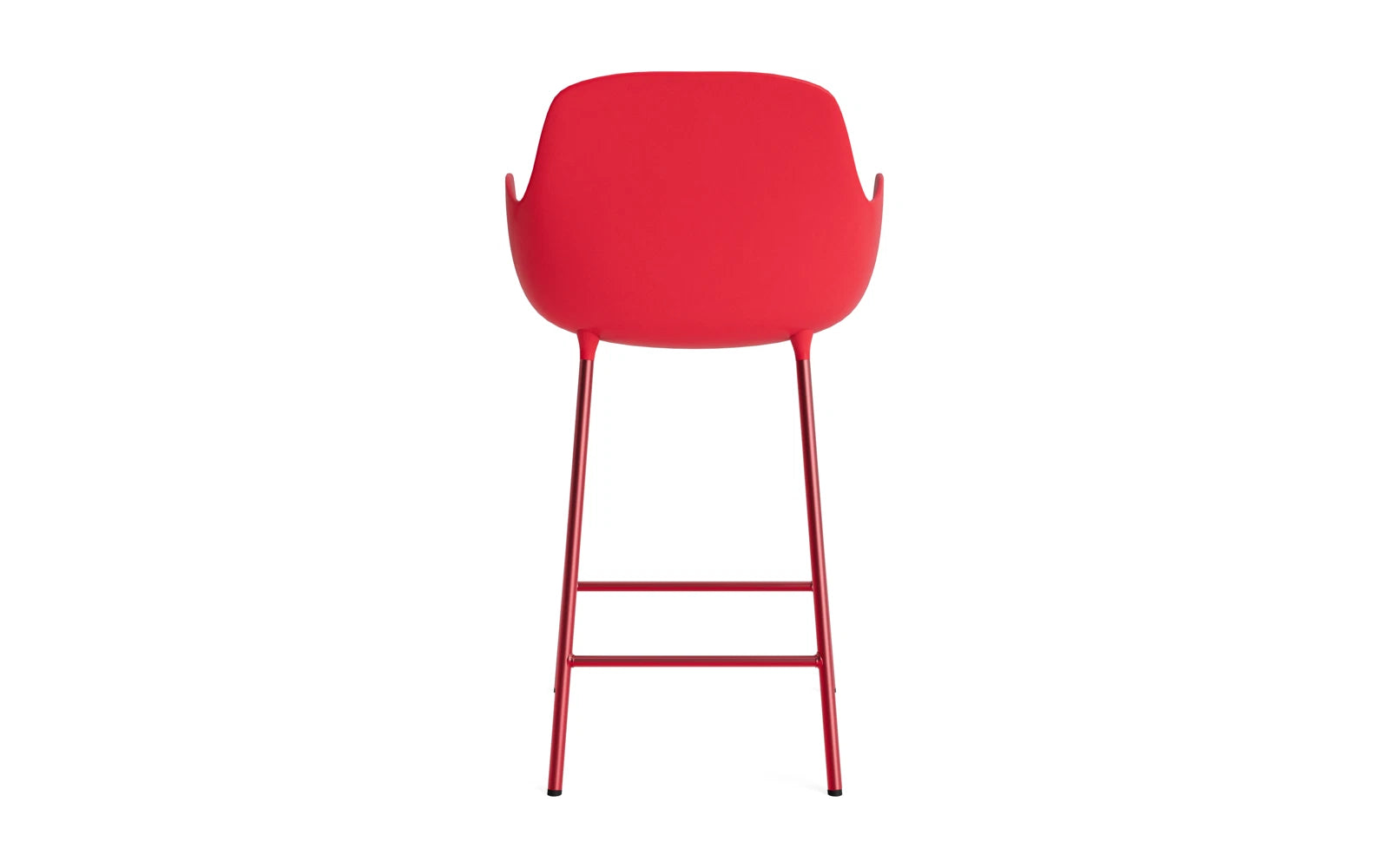 Form Barstuhl mit Armlehne 65 cm Stahl/Leuchtendes rot in  präsentiert im Onlineshop von KAQTU Design AG. Barstuhl ist von Normann Copenhagen