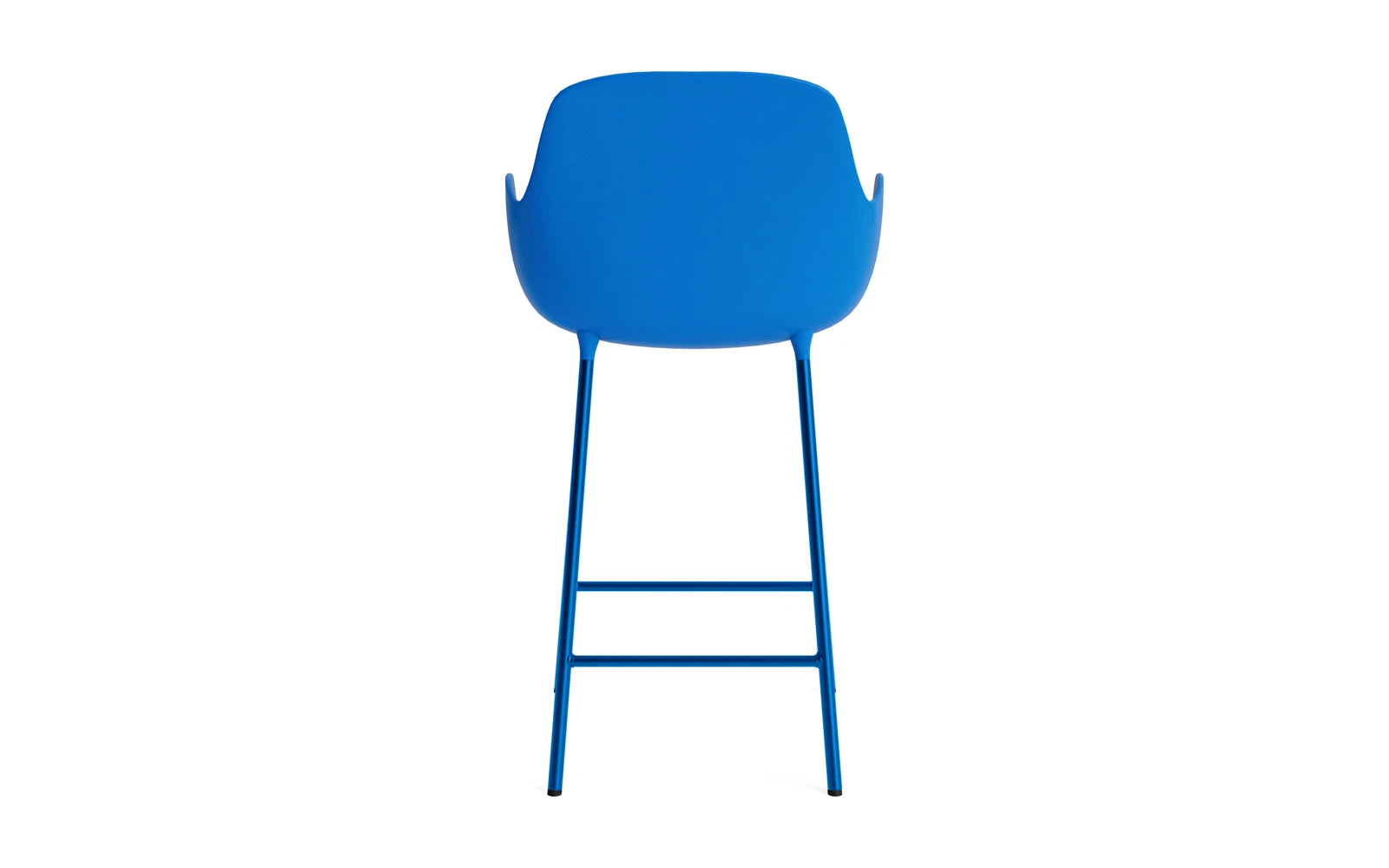 Form Barstuhl mit Armlehne 65 cm Stahl/Leuchtendes blau in  präsentiert im Onlineshop von KAQTU Design AG. Barstuhl ist von Normann Copenhagen