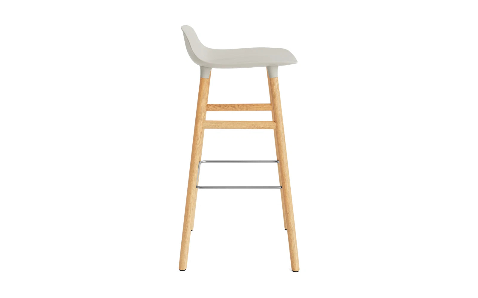 Form Barstuhl 75 cm Hellgrau/Eiche in  präsentiert im Onlineshop von KAQTU Design AG. Barstuhl ist von Normann Copenhagen