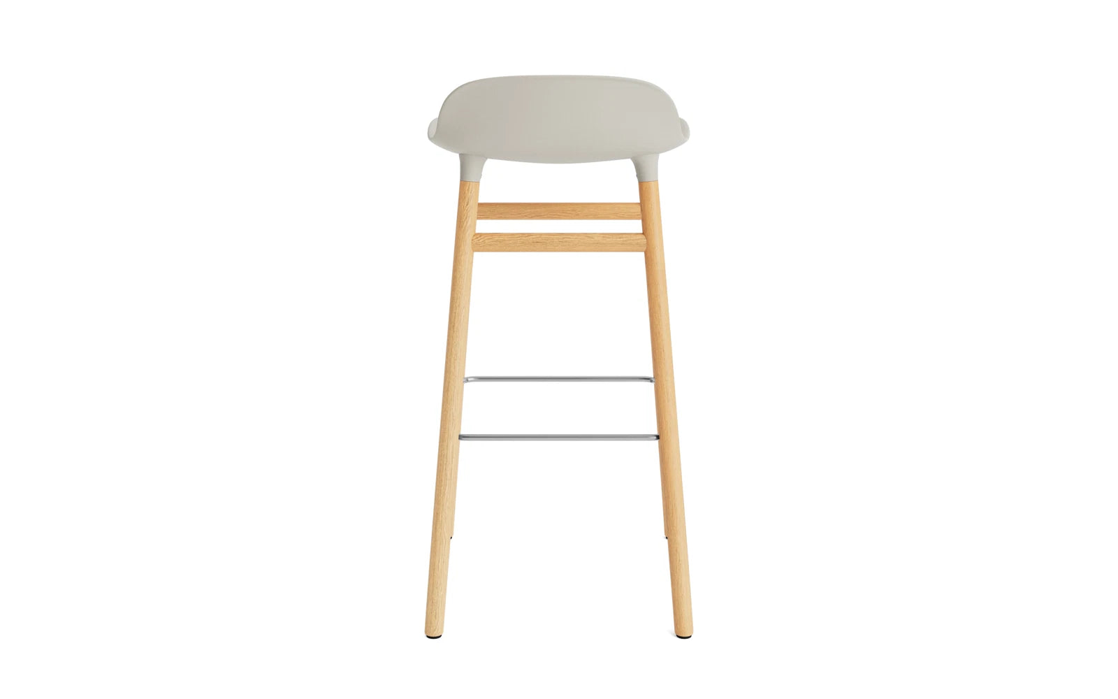 Form Barstuhl 75 cm Hellgrau/Eiche in  präsentiert im Onlineshop von KAQTU Design AG. Barstuhl ist von Normann Copenhagen