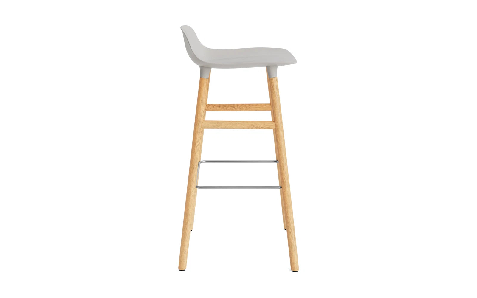 Form Barstuhl 75 cm Warmes Grau/Eiche in  präsentiert im Onlineshop von KAQTU Design AG. Barstuhl ist von Normann Copenhagen