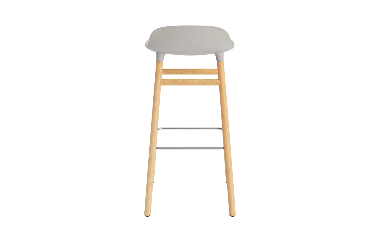 Form Barstuhl 75 cm Warmes Grau/Eiche in  präsentiert im Onlineshop von KAQTU Design AG. Barstuhl ist von Normann Copenhagen