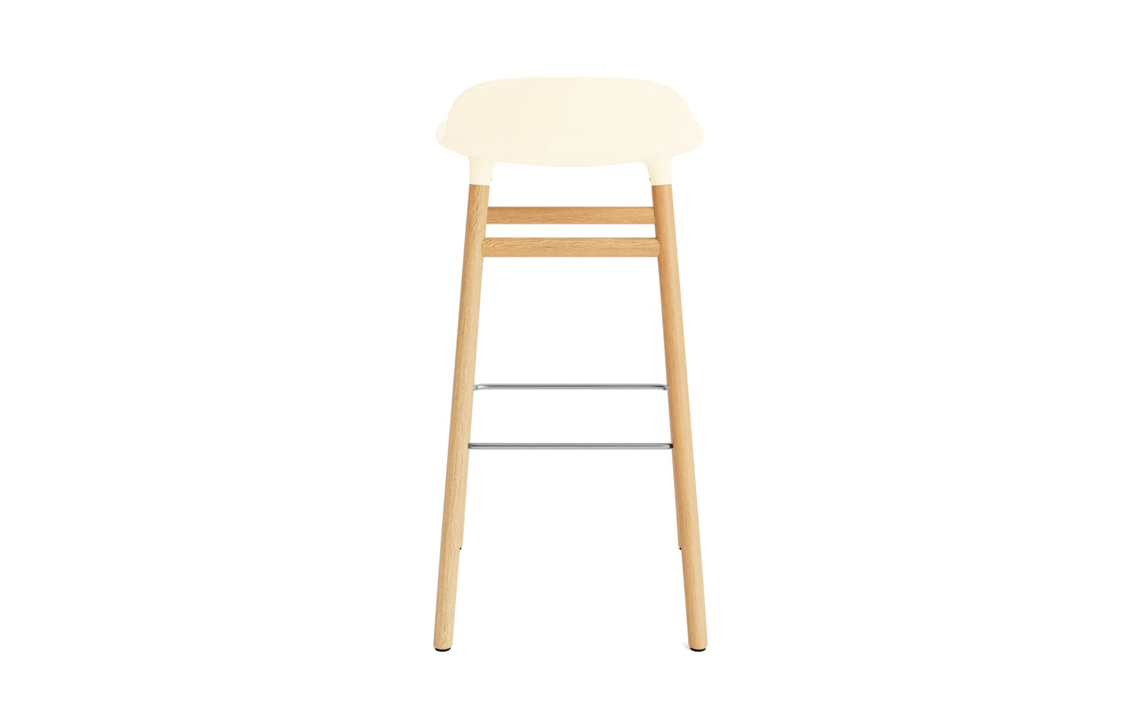 Form Barstuhl 75 cm creme/Eiche in  präsentiert im Onlineshop von KAQTU Design AG. Barstuhl ist von Normann Copenhagen