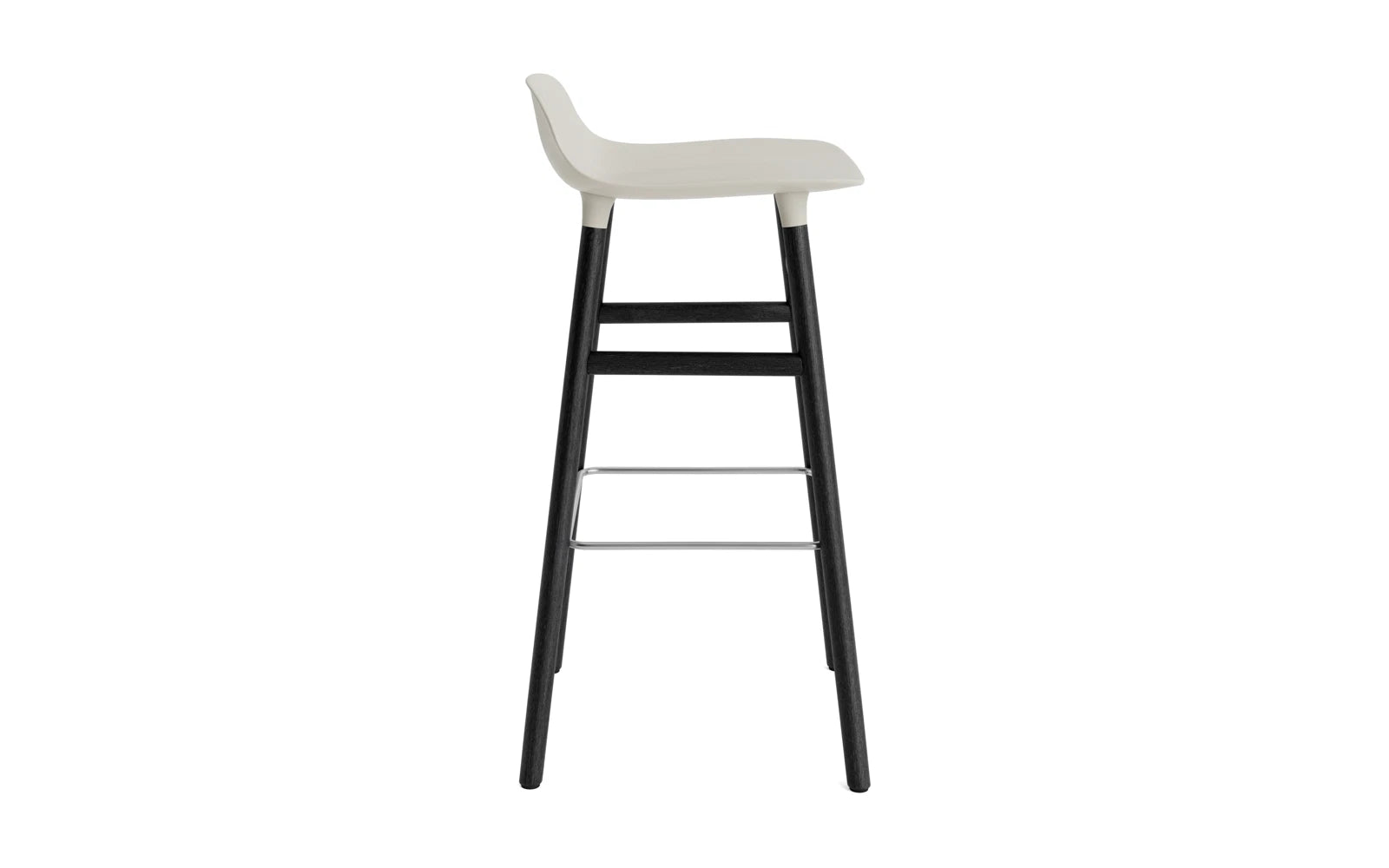 Form Barstuhl 75 cm hellgrau/schwarz in  präsentiert im Onlineshop von KAQTU Design AG. Barstuhl ist von Normann Copenhagen