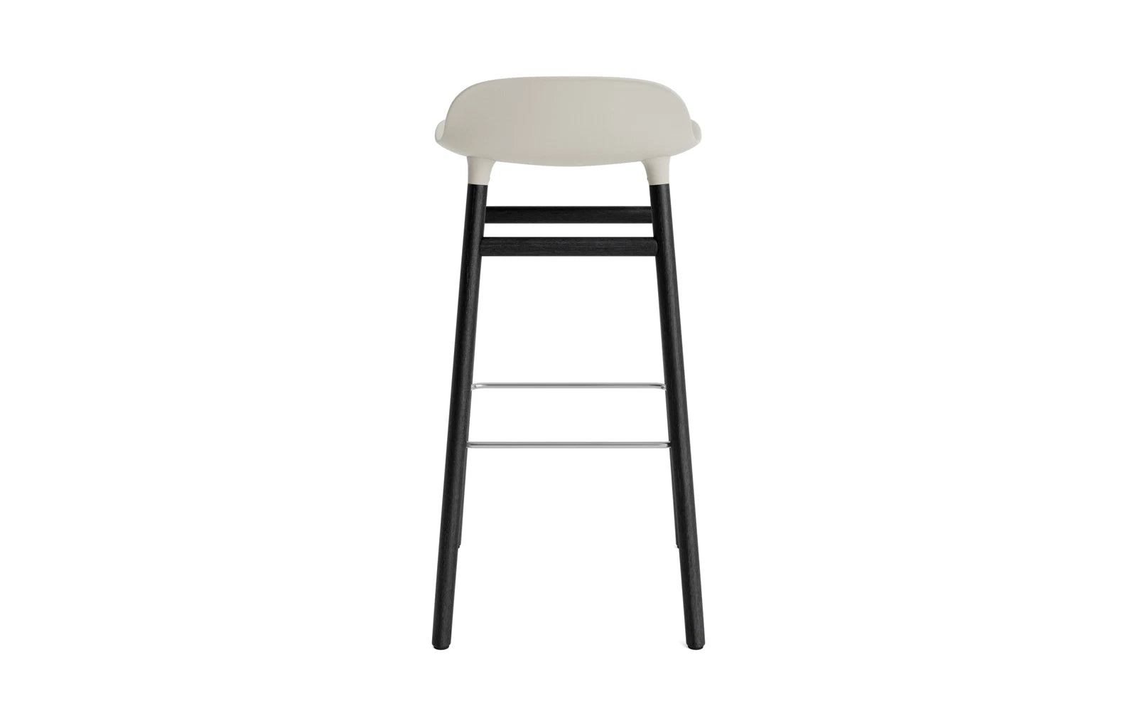 Form Barstuhl 75 cm hellgrau/schwarz in  präsentiert im Onlineshop von KAQTU Design AG. Barstuhl ist von Normann Copenhagen