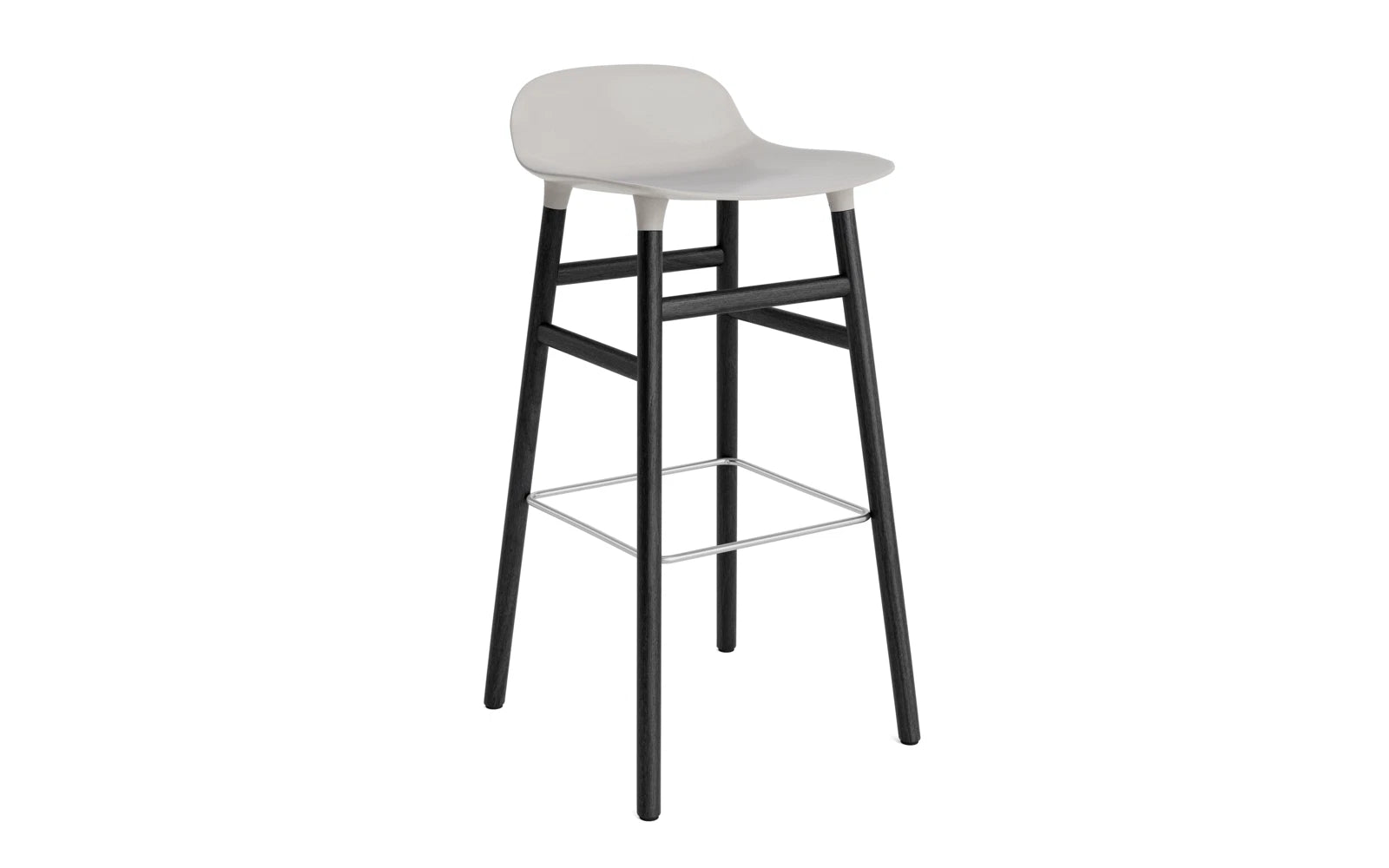 Form Barstuhl 75 cm warmes grau/schwarz in  präsentiert im Onlineshop von KAQTU Design AG. Barstuhl ist von Normann Copenhagen
