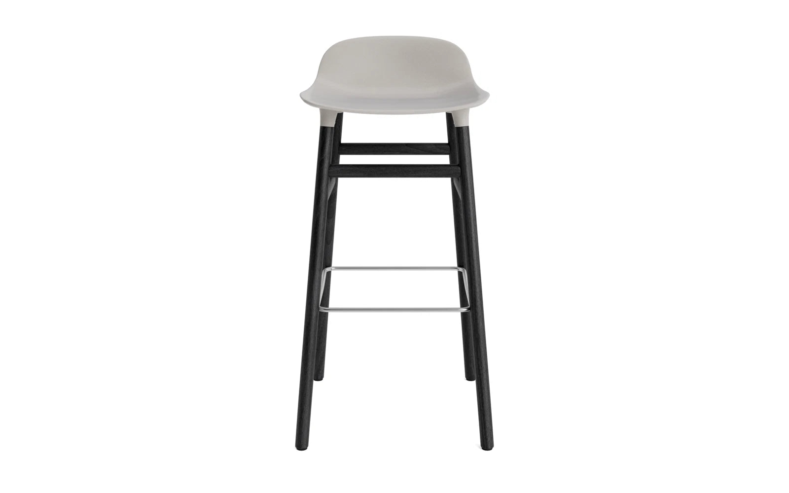 Form Barstuhl 75 cm warmes grau/schwarz in  präsentiert im Onlineshop von KAQTU Design AG. Barstuhl ist von Normann Copenhagen