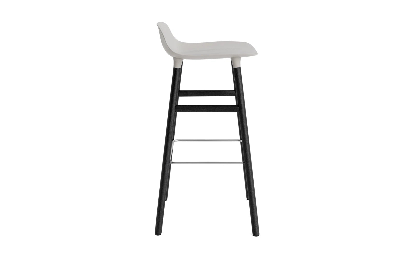Form Barstuhl 75 cm warmes grau/schwarz in  präsentiert im Onlineshop von KAQTU Design AG. Barstuhl ist von Normann Copenhagen