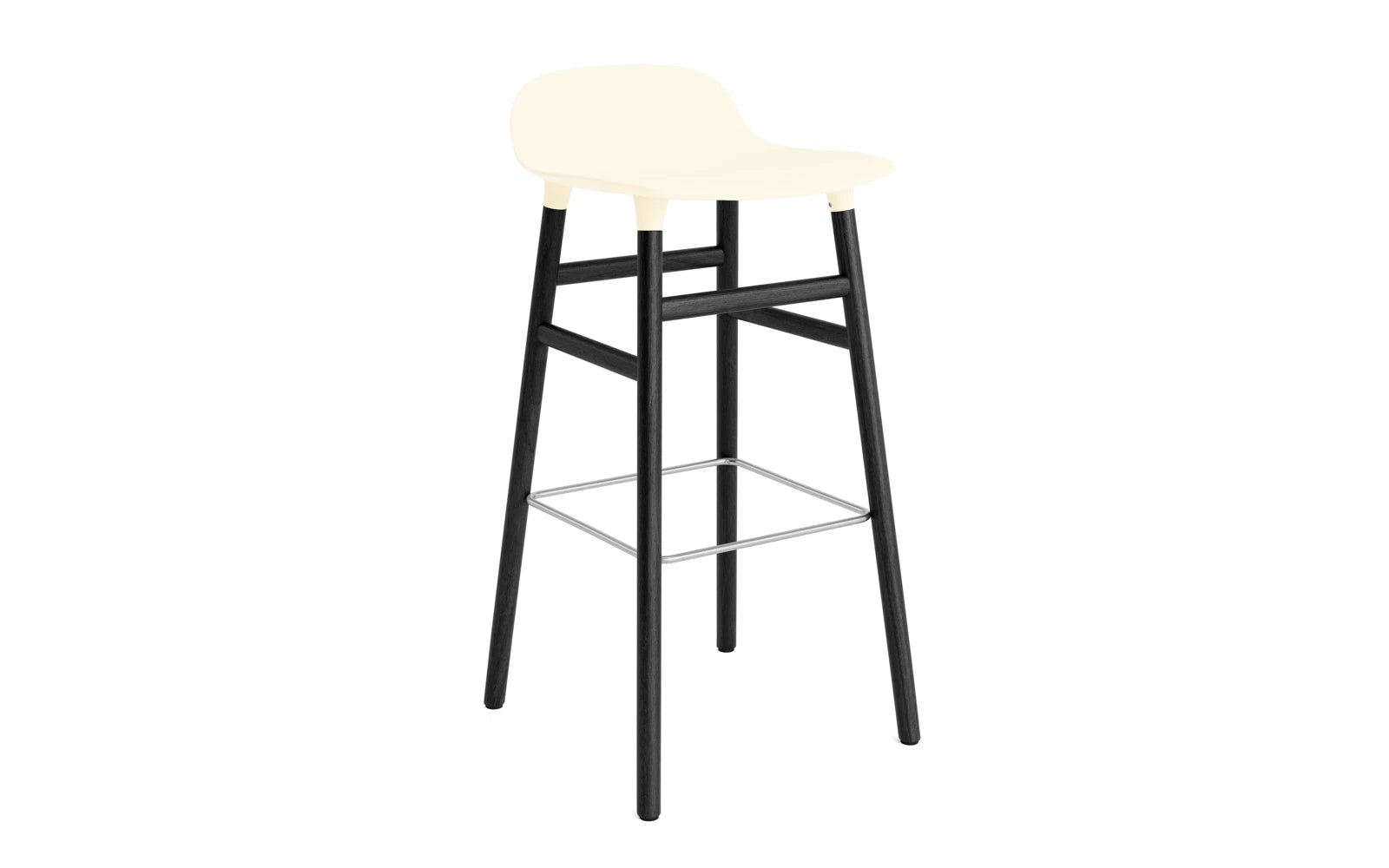 Form Barstuhl 75 cm creme/schwarz in  präsentiert im Onlineshop von KAQTU Design AG. Barstuhl ist von Normann Copenhagen