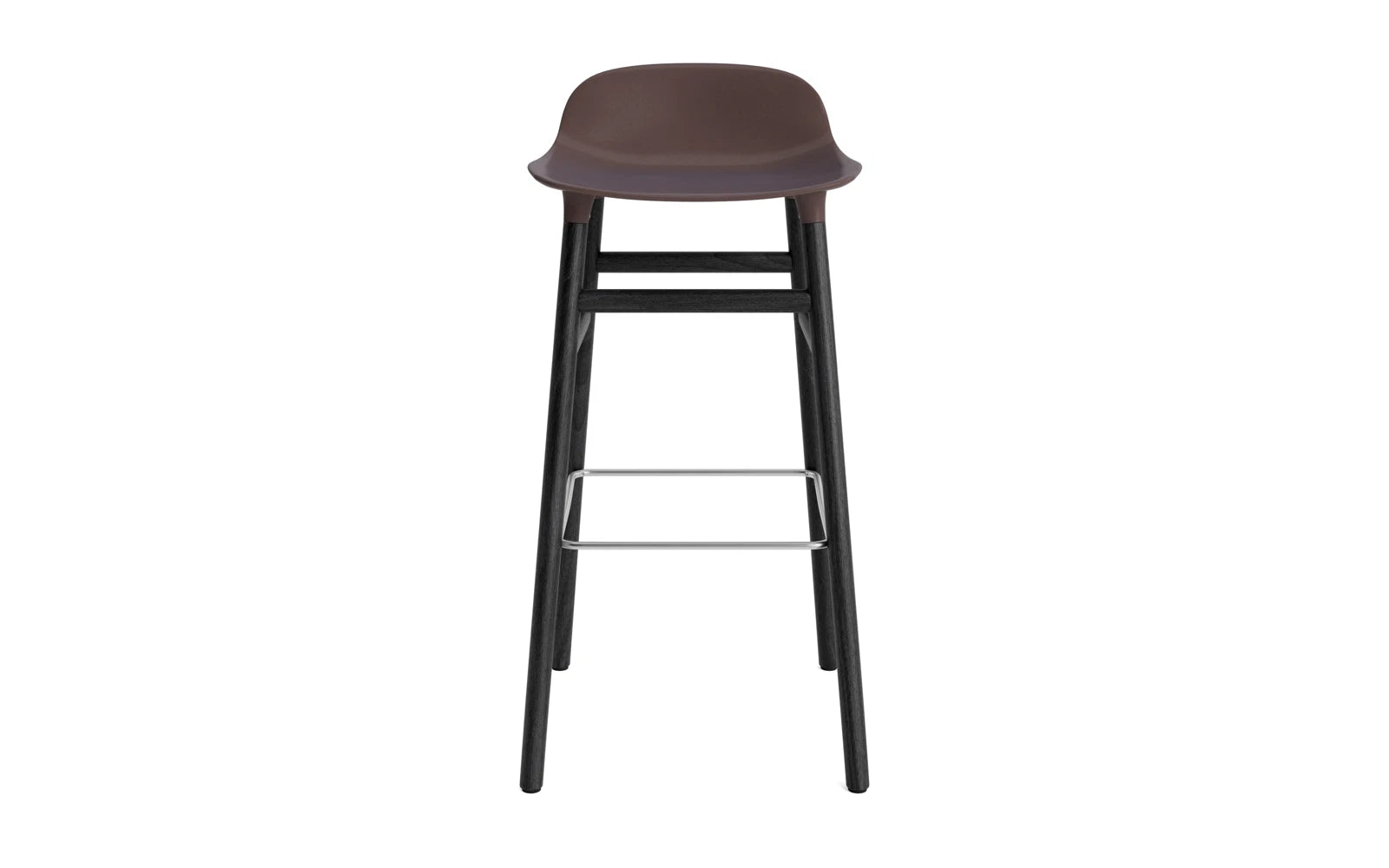 Form Barstuhl 75 cm braun/schwarz in  präsentiert im Onlineshop von KAQTU Design AG. Barstuhl ist von Normann Copenhagen