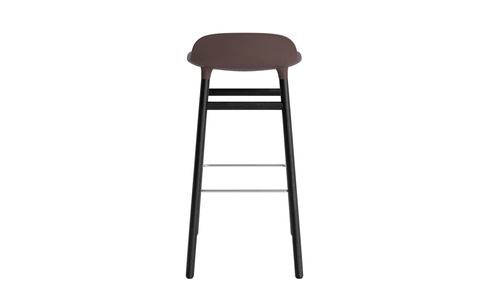 Form Barstuhl 75 cm braun/schwarz in  präsentiert im Onlineshop von KAQTU Design AG. Barstuhl ist von Normann Copenhagen