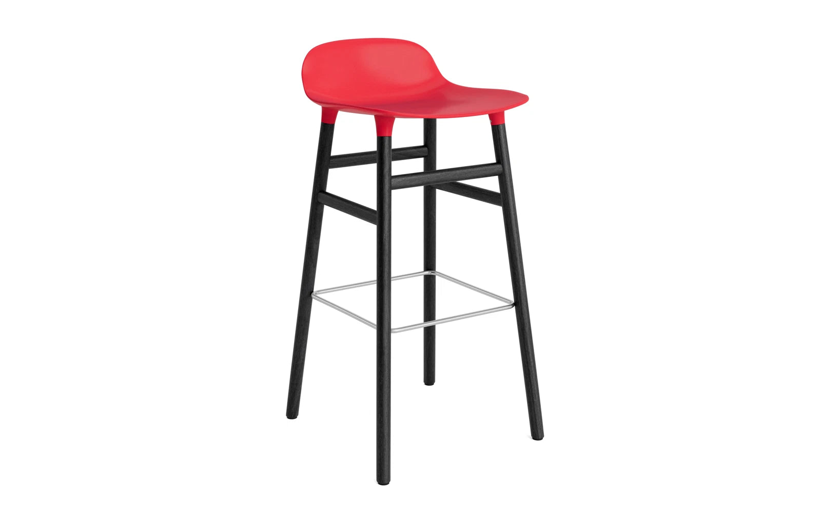 Form Barstuhl 75 cm Leuchtendes Rot/schwarz in  präsentiert im Onlineshop von KAQTU Design AG. Barstuhl ist von Normann Copenhagen