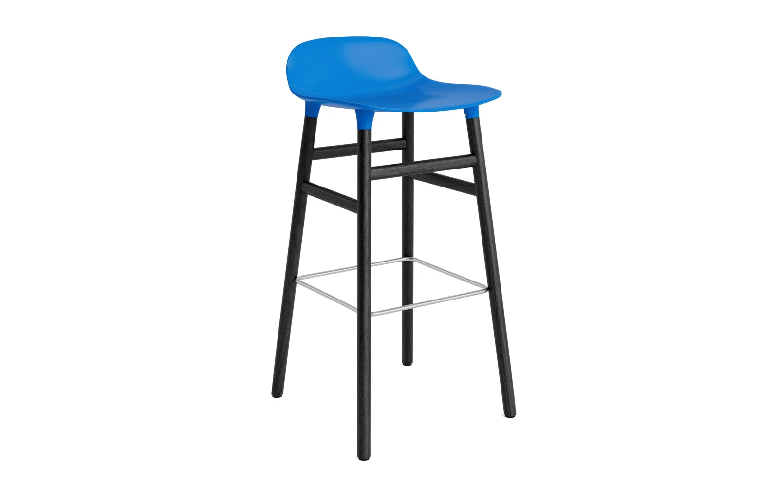 Form Barstuhl 75 cm Leuchtendes Blau/schwarz in  präsentiert im Onlineshop von KAQTU Design AG. Barstuhl ist von Normann Copenhagen