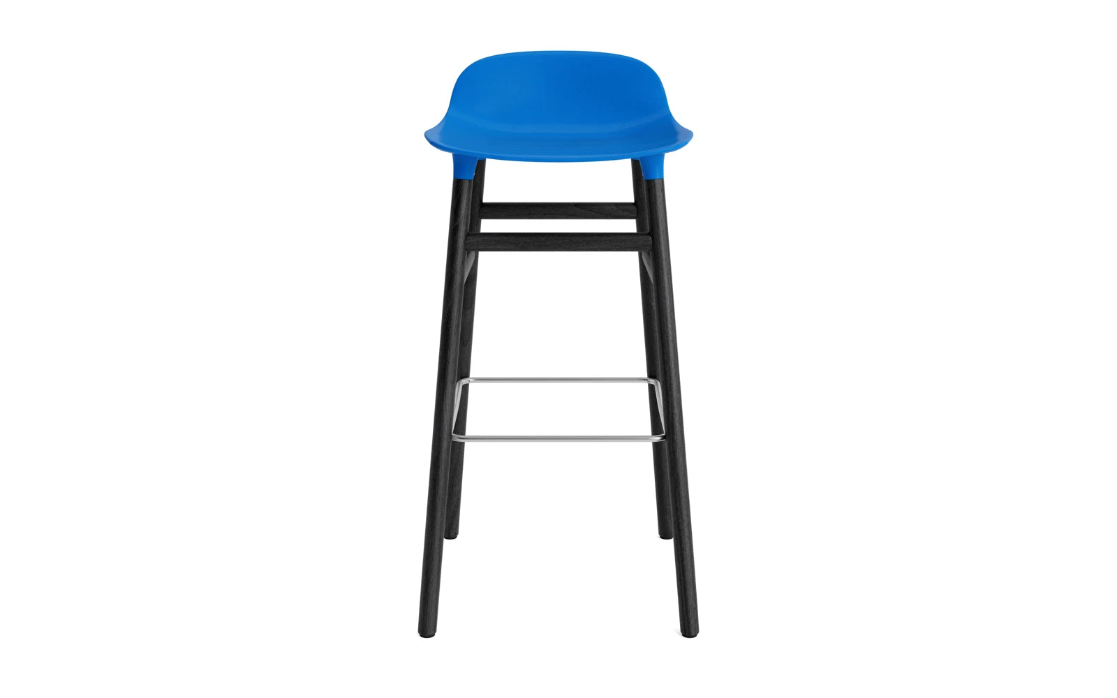 Form Barstuhl 75 cm Leuchtendes Blau/schwarz in  präsentiert im Onlineshop von KAQTU Design AG. Barstuhl ist von Normann Copenhagen