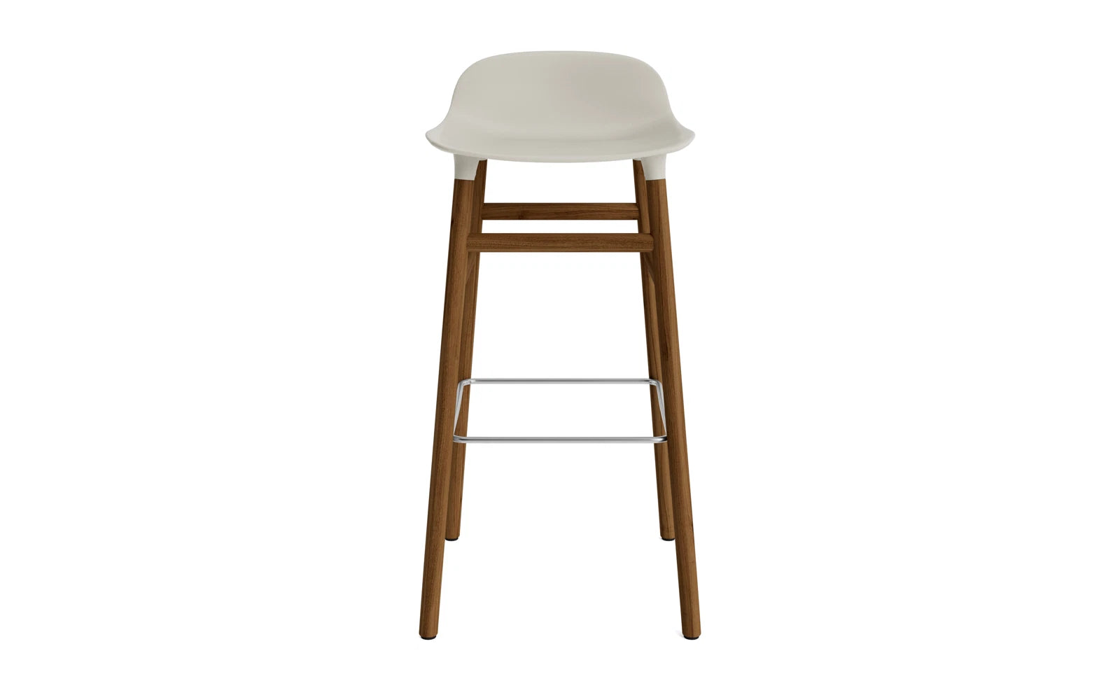 Form Barstuhl 75 cm Hellgrau/Walnuss in  präsentiert im Onlineshop von KAQTU Design AG. Barstuhl ist von Normann Copenhagen