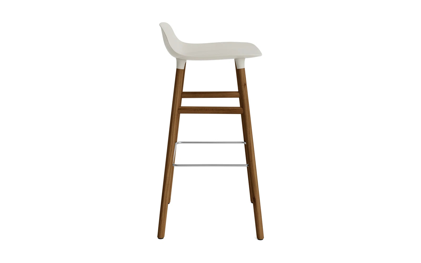 Form Barstuhl 75 cm Hellgrau/Walnuss in  präsentiert im Onlineshop von KAQTU Design AG. Barstuhl ist von Normann Copenhagen