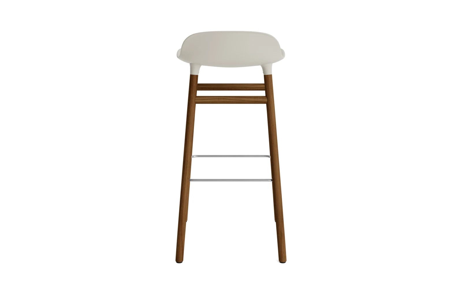 Form Barstuhl 75 cm Hellgrau/Walnuss in  präsentiert im Onlineshop von KAQTU Design AG. Barstuhl ist von Normann Copenhagen