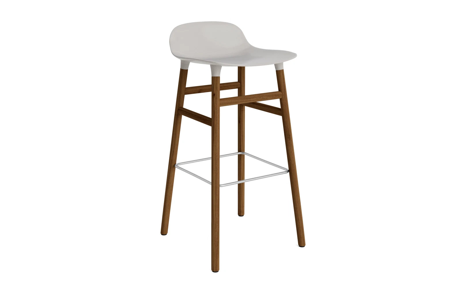 Form Barstuhl 75 cm Warmes Grau/Walnuss in  präsentiert im Onlineshop von KAQTU Design AG. Barstuhl ist von Normann Copenhagen