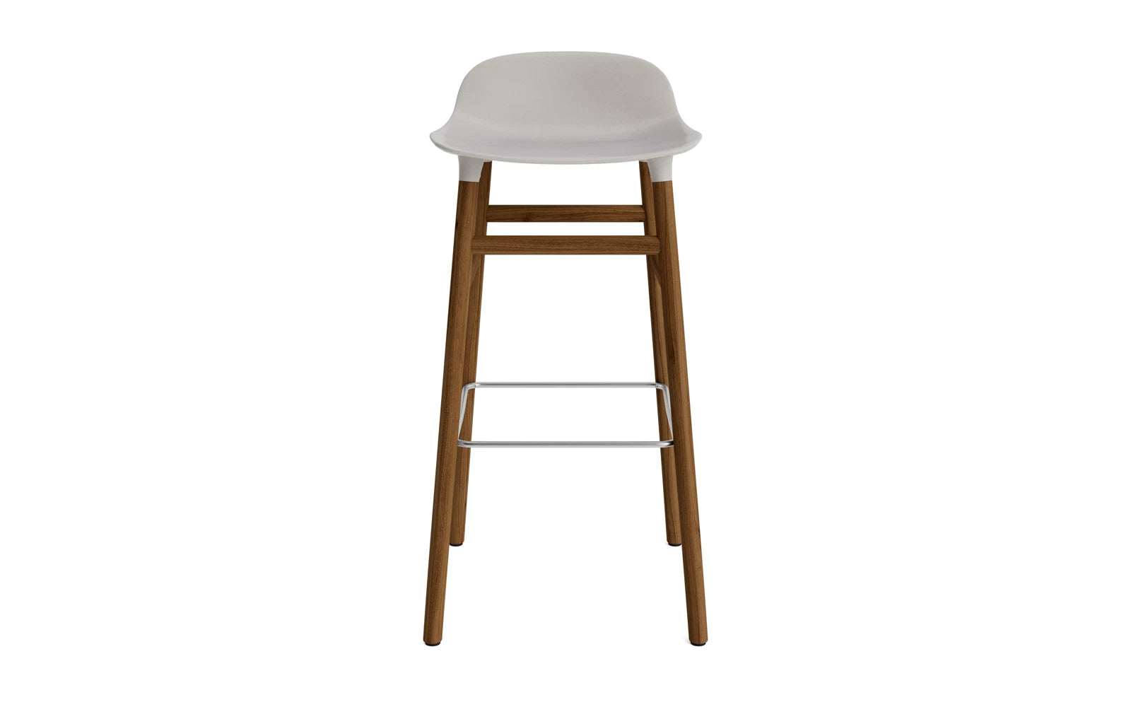 Form Barstuhl 75 cm Warmes Grau/Walnuss in  präsentiert im Onlineshop von KAQTU Design AG. Barstuhl ist von Normann Copenhagen