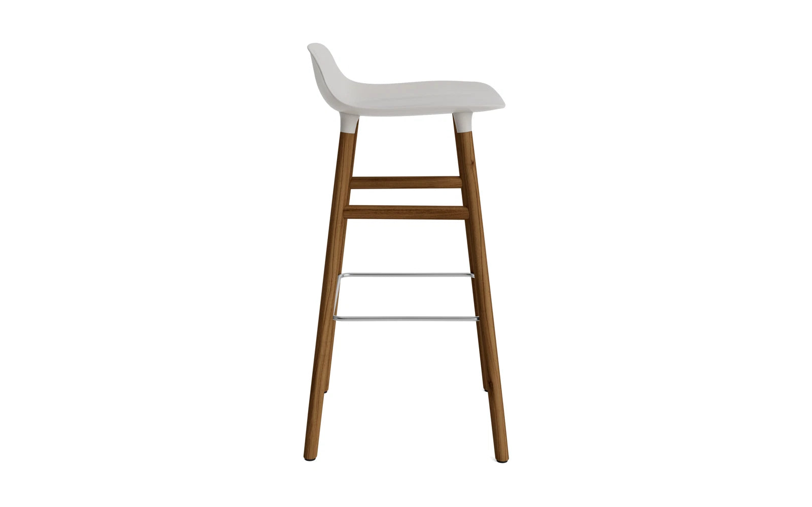 Form Barstuhl 75 cm Warmes Grau/Walnuss in  präsentiert im Onlineshop von KAQTU Design AG. Barstuhl ist von Normann Copenhagen