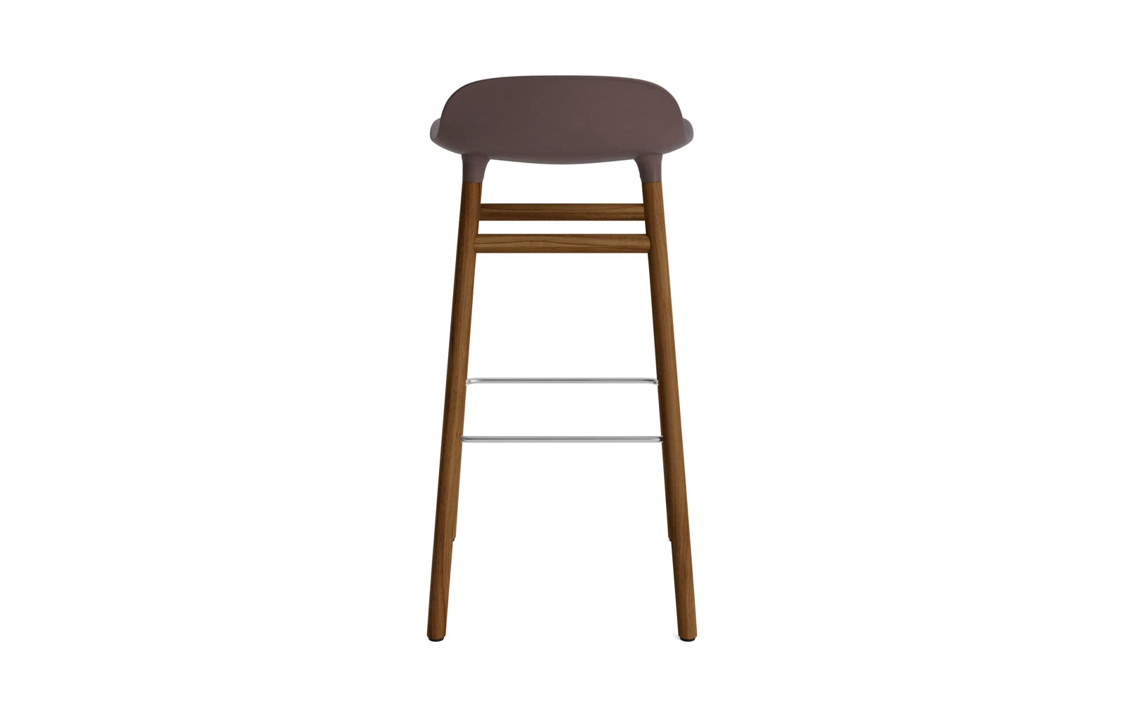 Form Barstuhl 75 cm Braun/Walnuss in  präsentiert im Onlineshop von KAQTU Design AG. Barstuhl ist von Normann Copenhagen
