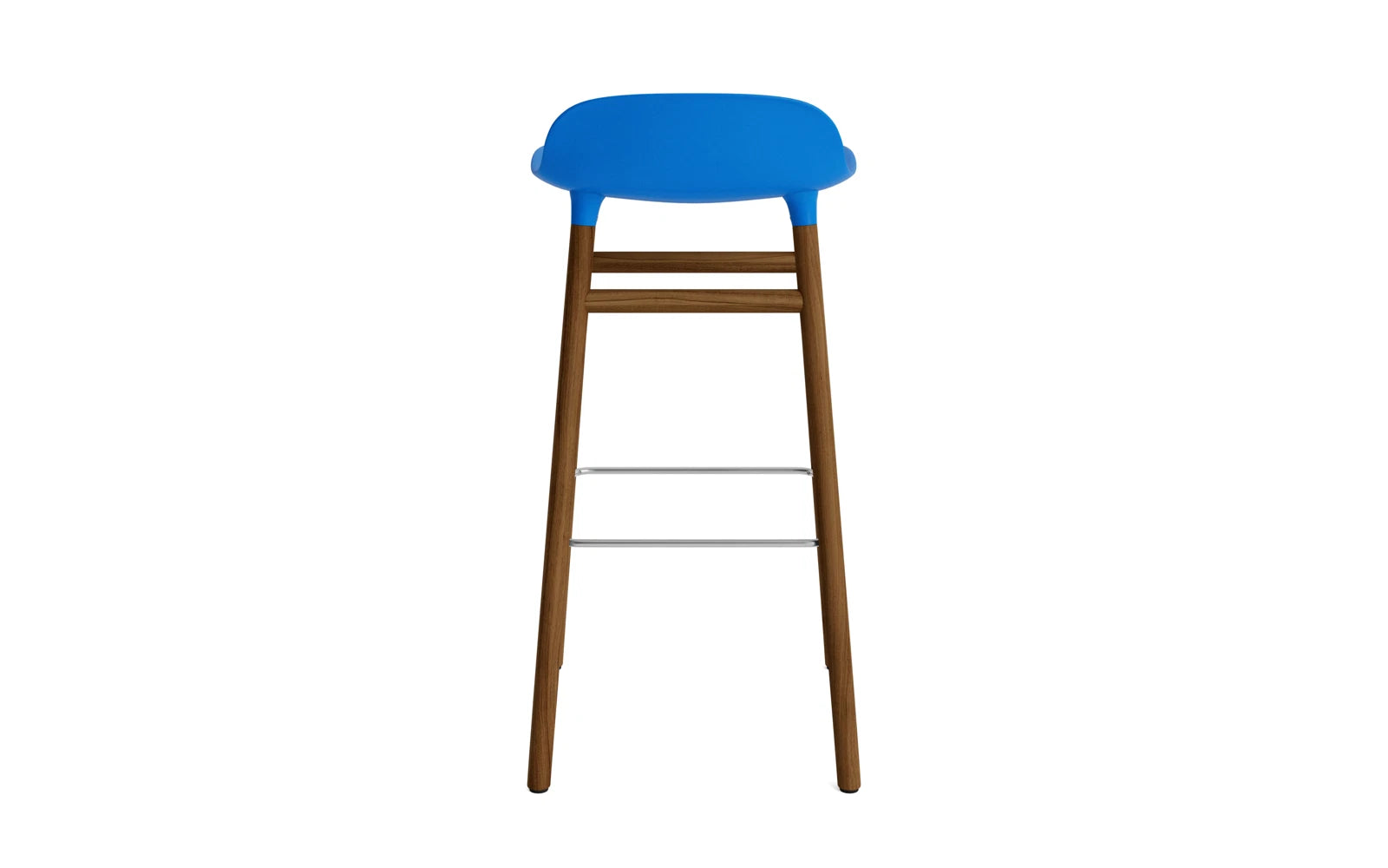 Form Barstuhl 75 cm Leuchtendes Blau/Walnuss in  präsentiert im Onlineshop von KAQTU Design AG. Barstuhl ist von Normann Copenhagen