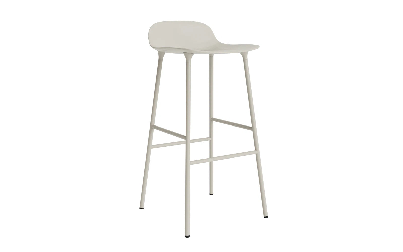 Form Barstuhl 75 cm Hellgrau/Stahl in  präsentiert im Onlineshop von KAQTU Design AG. Barstuhl ist von Normann Copenhagen