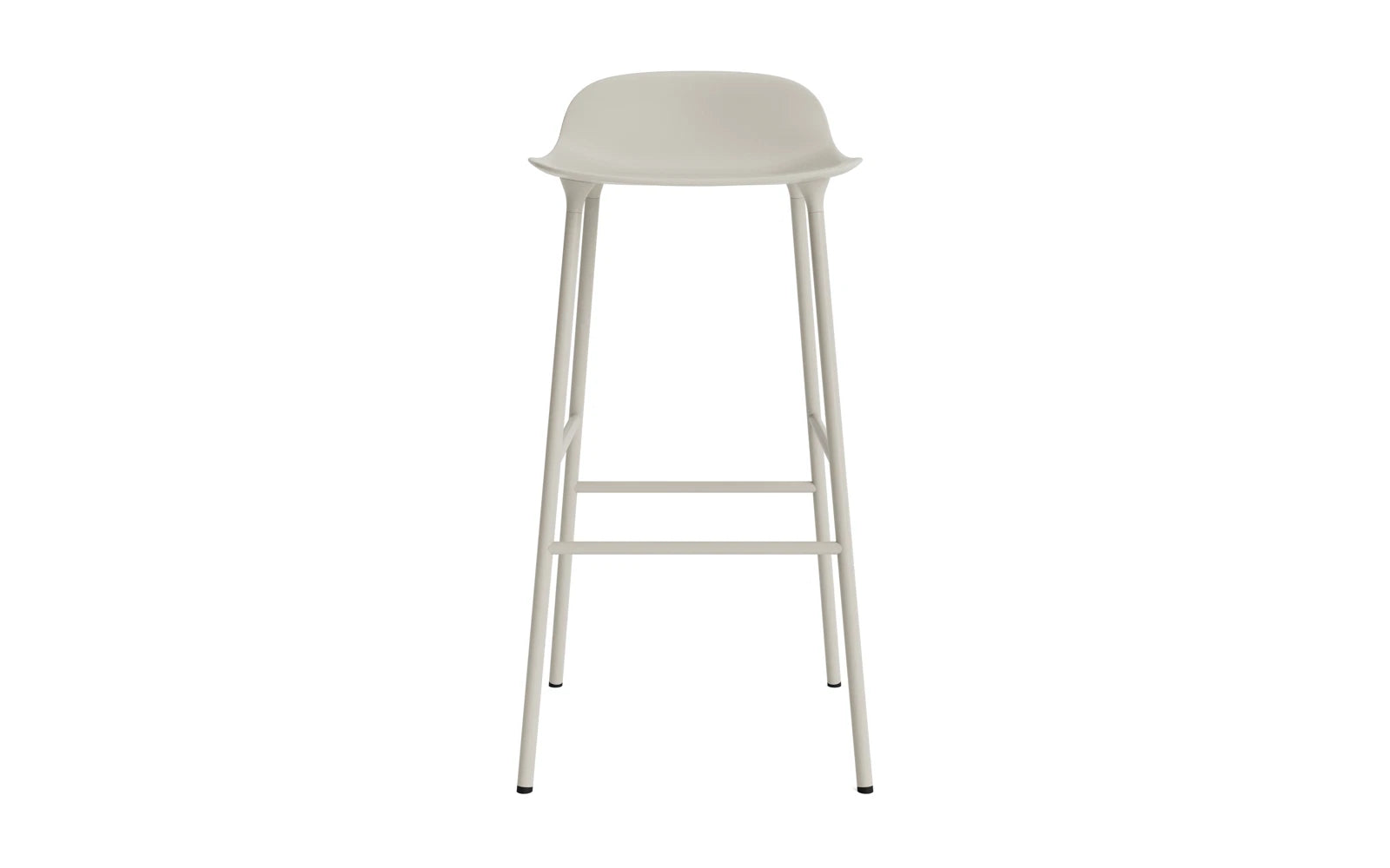 Form Barstuhl 75 cm Hellgrau/Stahl in  präsentiert im Onlineshop von KAQTU Design AG. Barstuhl ist von Normann Copenhagen