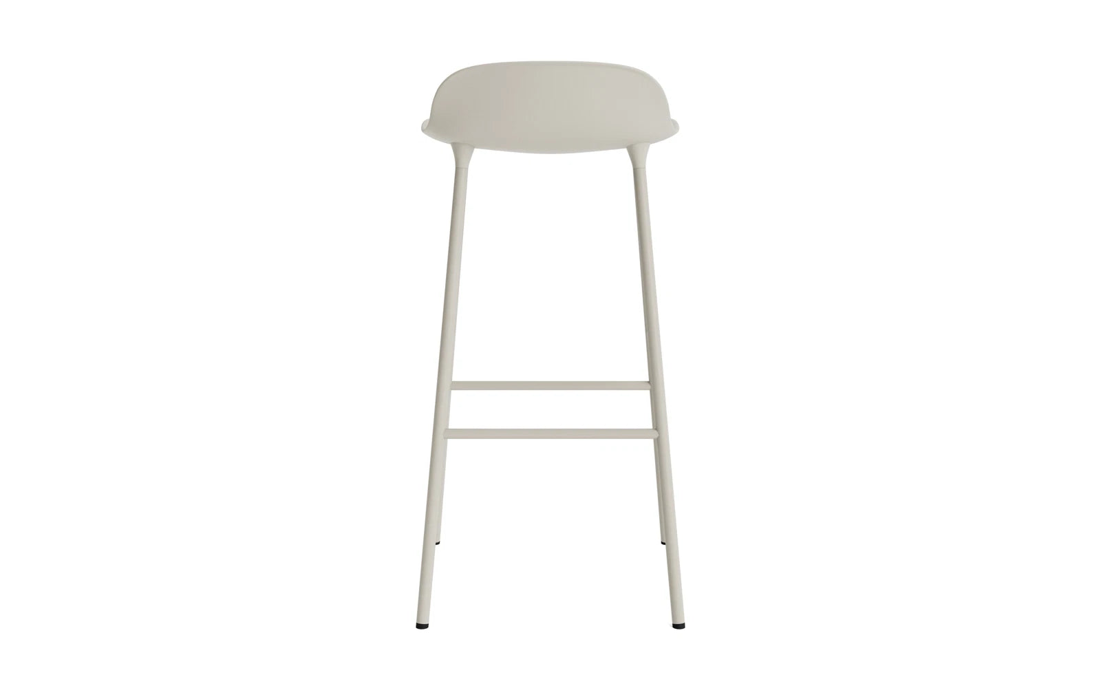 Form Barstuhl 75 cm Hellgrau/Stahl in  präsentiert im Onlineshop von KAQTU Design AG. Barstuhl ist von Normann Copenhagen