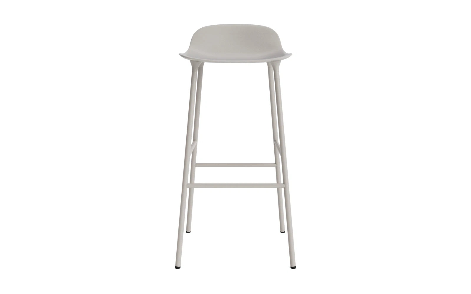 Form Barstuhl 75 cm Warmes Grau/Stahl in  präsentiert im Onlineshop von KAQTU Design AG. Barstuhl ist von Normann Copenhagen