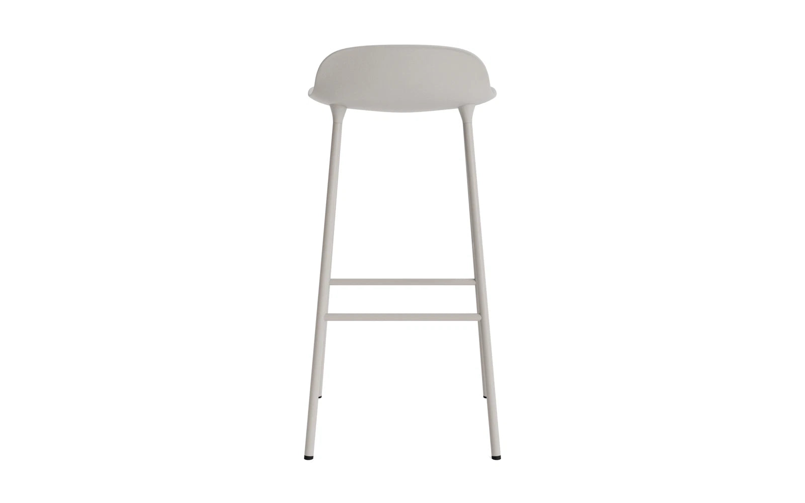 Form Barstuhl 75 cm Warmes Grau/Stahl in  präsentiert im Onlineshop von KAQTU Design AG. Barstuhl ist von Normann Copenhagen