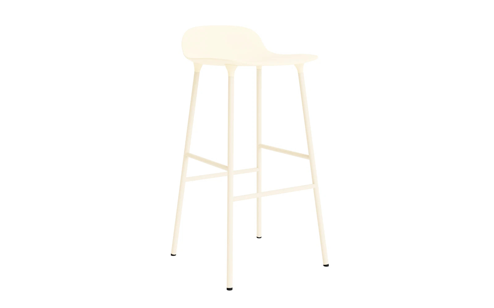 Form Barstuhl 75 cm creme/Stahl in  präsentiert im Onlineshop von KAQTU Design AG. Barstuhl ist von Normann Copenhagen