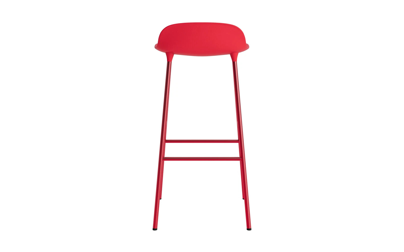 Form Barstuhl 75 cm Leuchtendes Rot/Stahl in  präsentiert im Onlineshop von KAQTU Design AG. Barstuhl ist von Normann Copenhagen