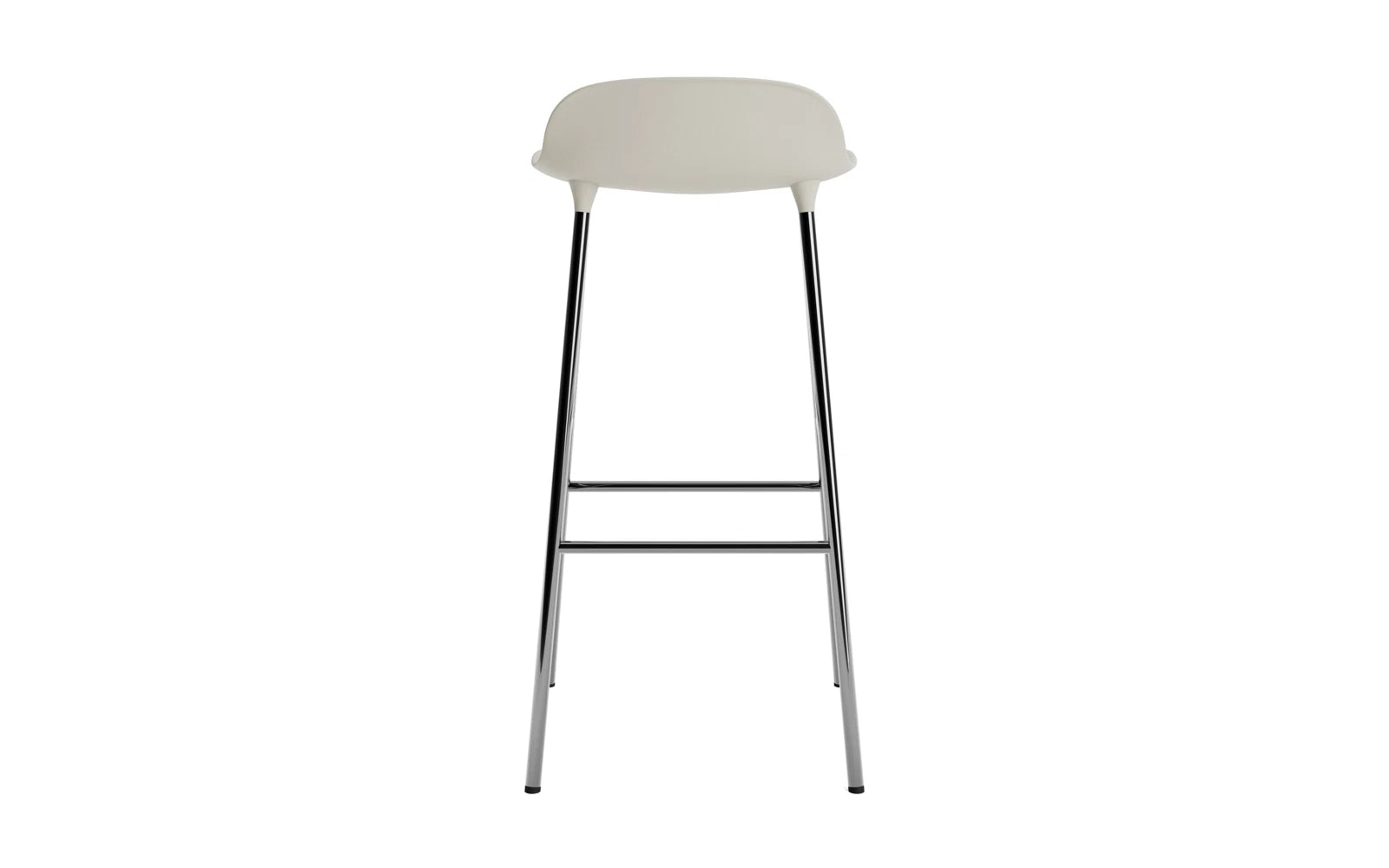 Form Barstuhl 75 cm Hellgrau/Chrom in  präsentiert im Onlineshop von KAQTU Design AG. Barstuhl ist von Normann Copenhagen